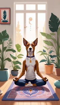 pikaso_texttoimage_digital-painting-a-dog-is-meditating-in-the-living